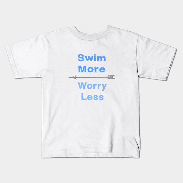 Swim team Kids T-Shirt by LND4design